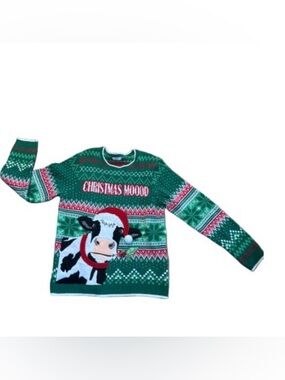 Holiday Time Green unisex
 Christmas Cow Sweater
